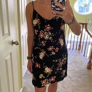 OBEY Floral Cowl Neck Slip Dress